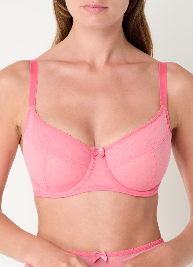 Marlies Dekkers - Peekaboo balconette bh van mesh - Roze