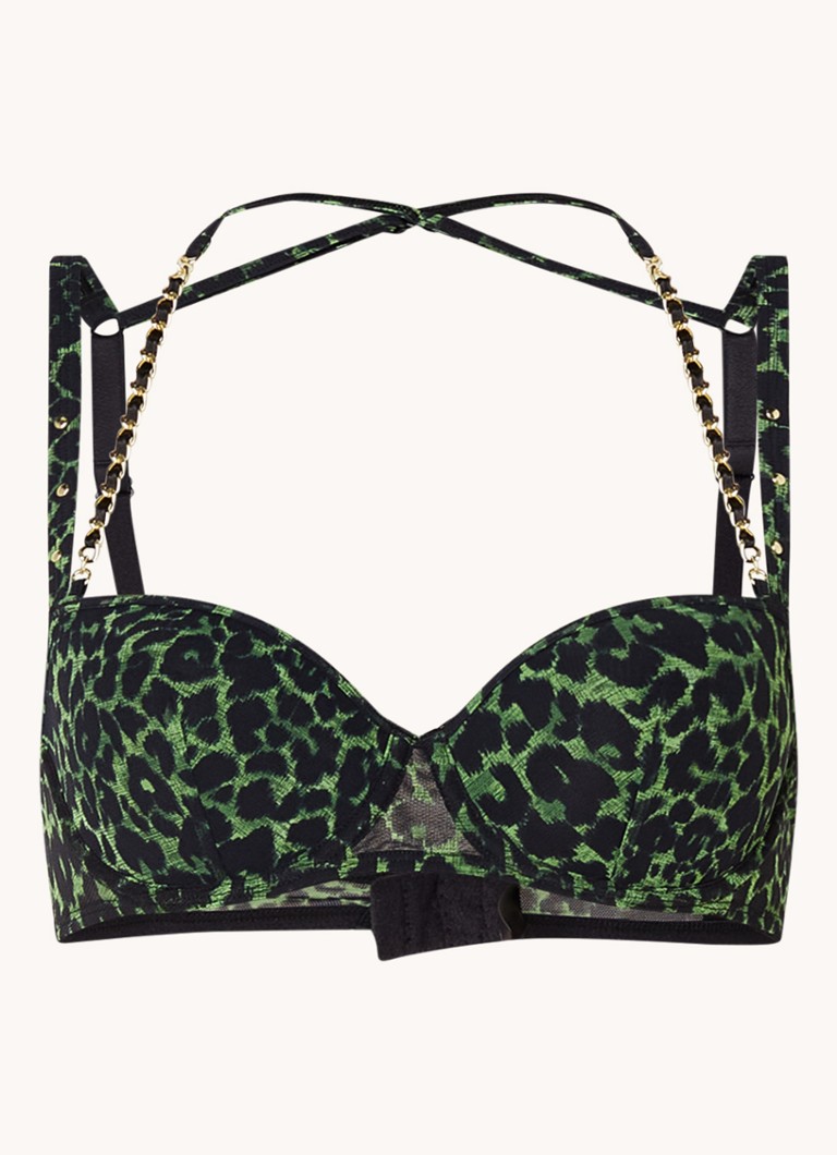 rhapsodypush up bra | black green leopard
