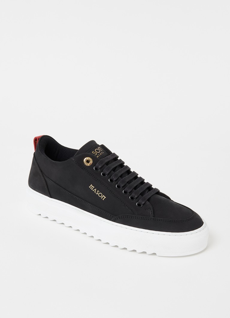 moeilijk onthouden grens Mason Garments Tia sneaker van nubuck • Zwart • de Bijenkorf