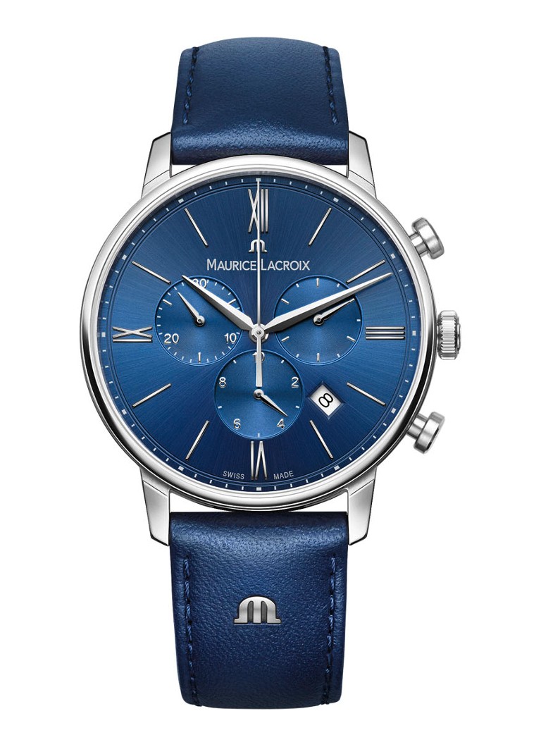 Maurice Lacroix - Eliros horloge EL1098-SS001-410-1 - Blauw