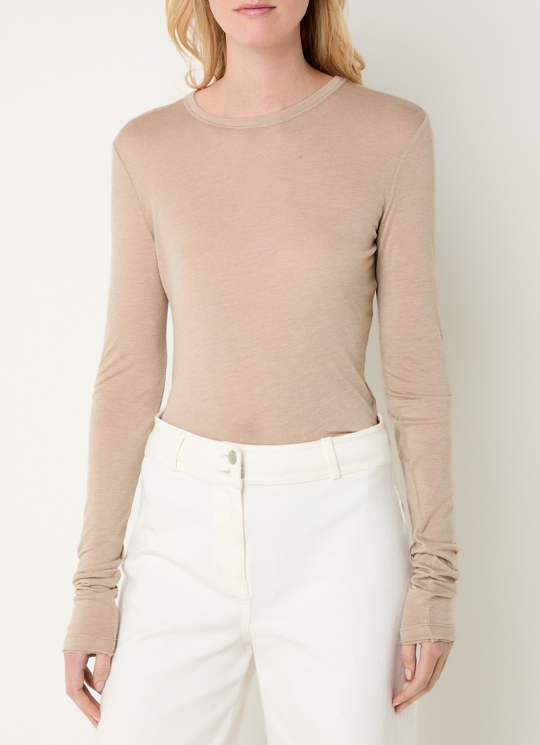 Max & Co - Orione semi-transparante longsleeve in wolblend - Beige