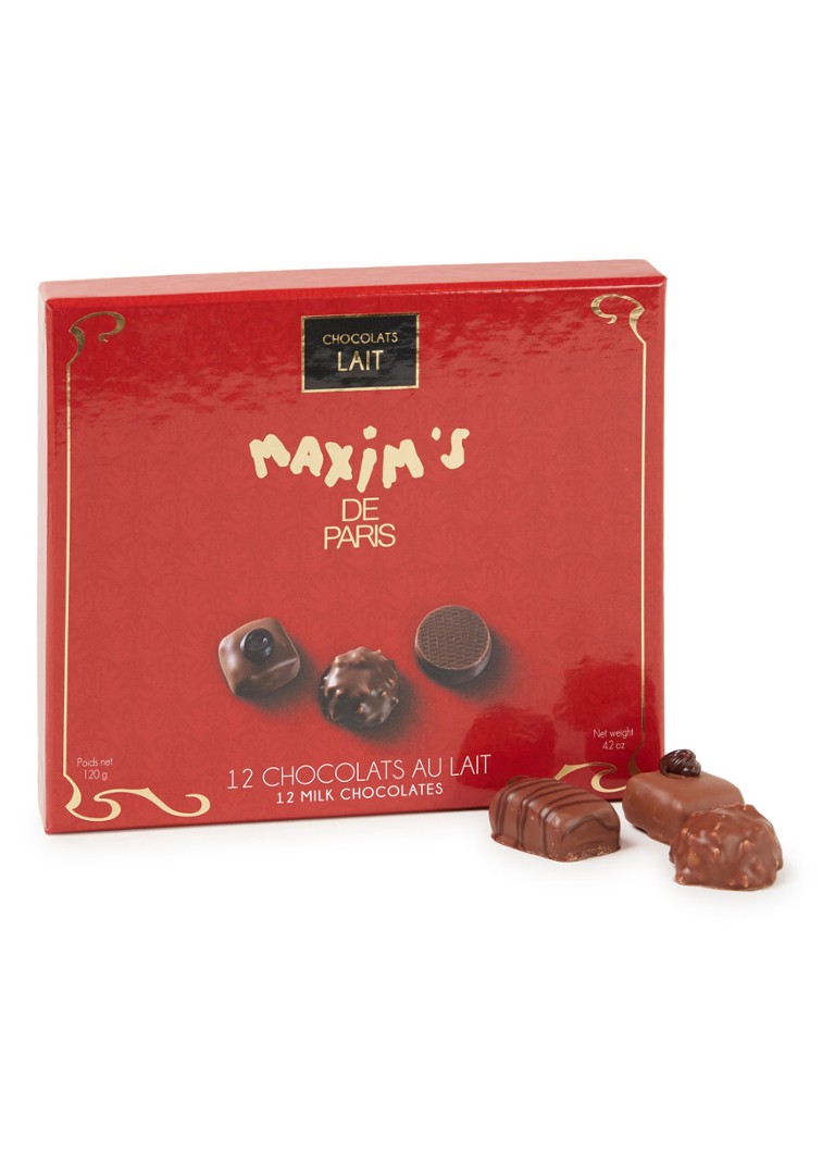 Maxim's de Paris - Assortiment van chocolade bonbons 12 stuks - null