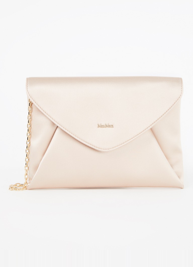 MaxMara - Clutch met afneembare schouderriem - Gebroken wit