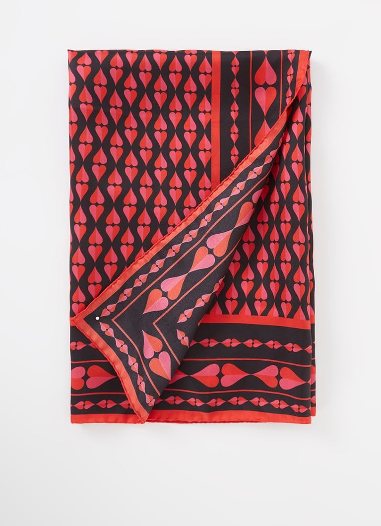 antwoord Alsjeblieft kijk Suradam MaxMara Destino sjaal van zijde 86 x 86 cm • Rood • de Bijenkorf