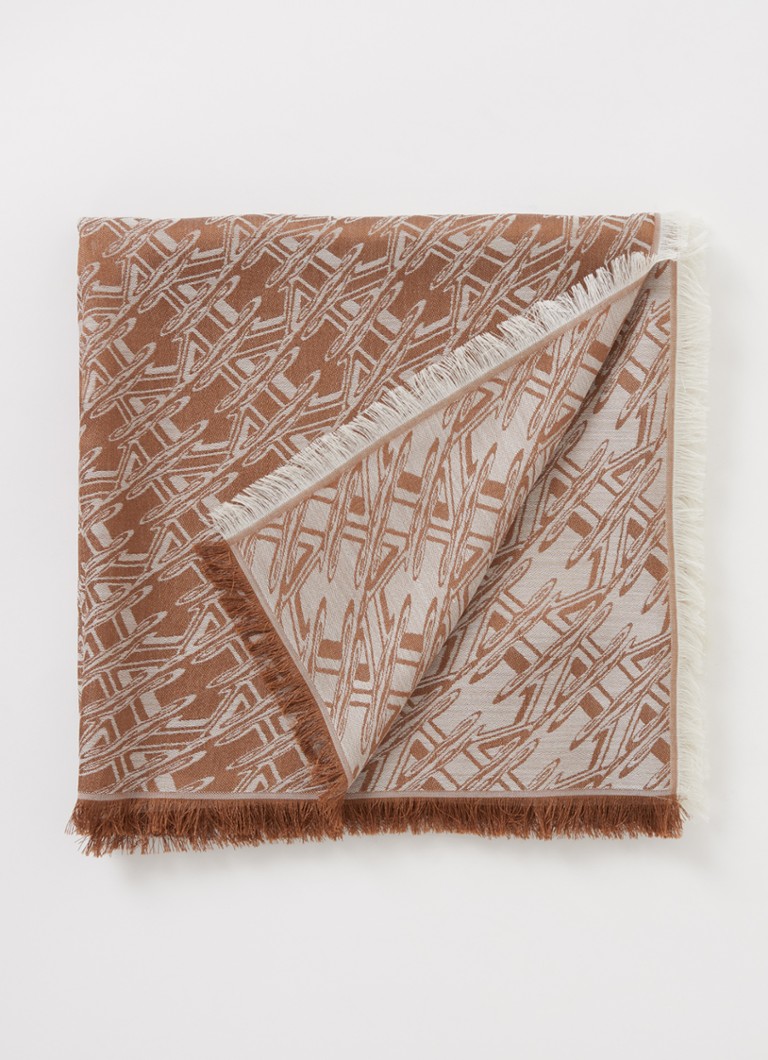 MaxMara - Fianco sjaal in zijdeblend 130 x 130 cm - Bruin