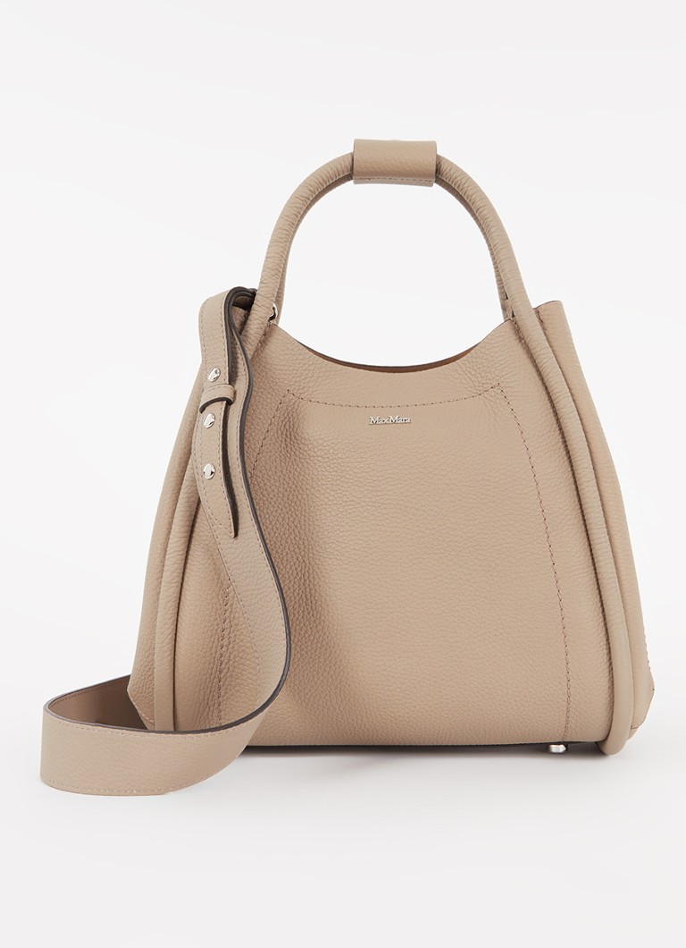 MaxMara - Marine handtas van kalfsleer met afneembare schouderriem  - Zand