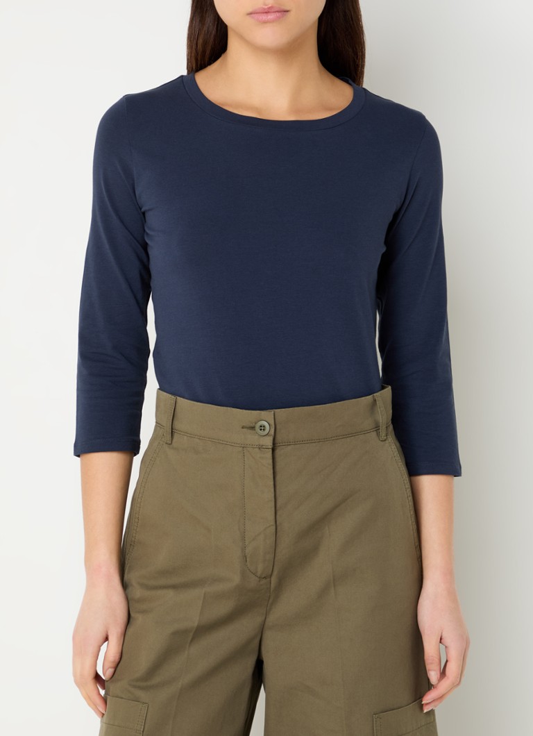 MaxMara - Multia longsleeve met ronde hals - Donkerblauw