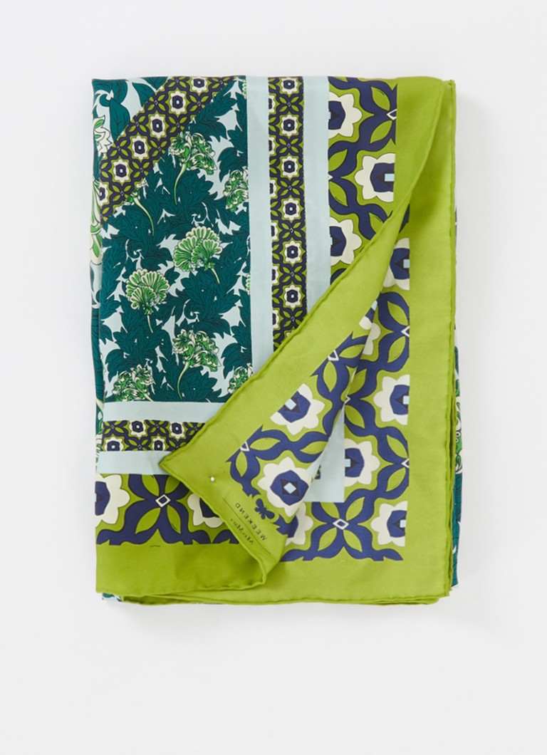 MaxMara - Onesto sjaal van zijde met print 90 x 90 cm - Groen