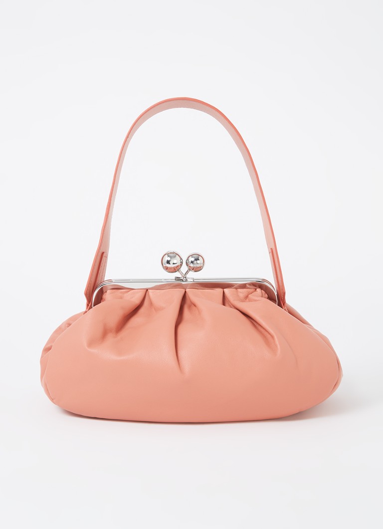 MaxMara - Pasticcino schoudertas van leer met afneembare schouderriem - Abrikoos