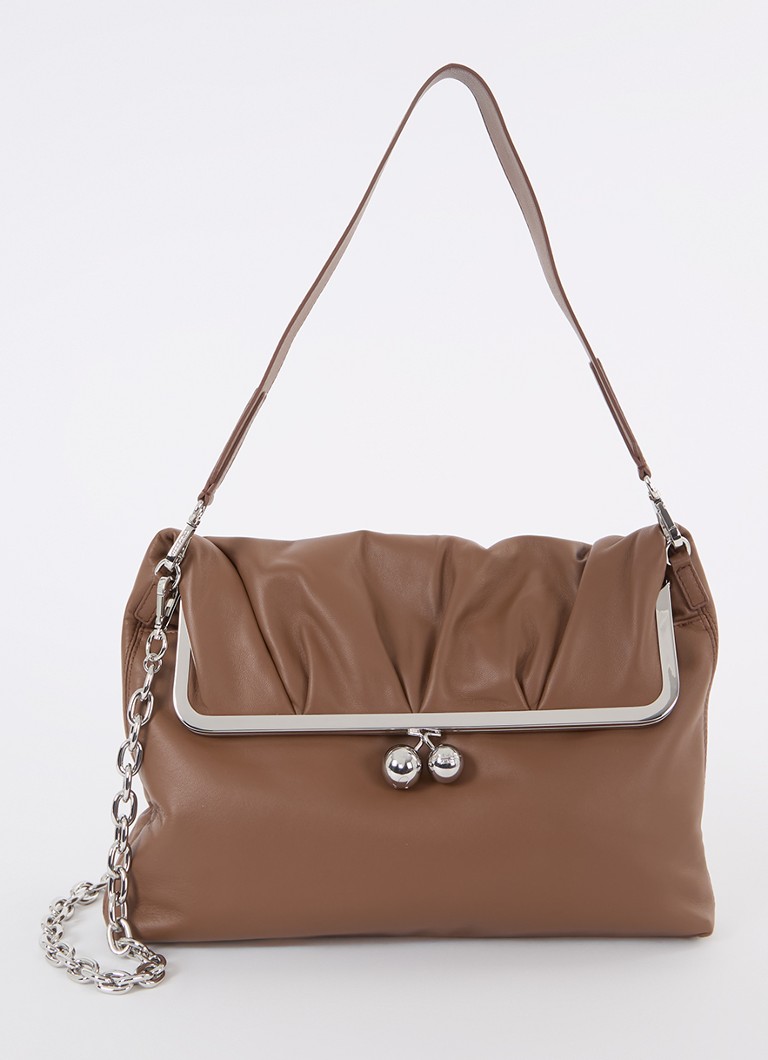 MaxMara - Slalom schoudertas van nappaleer - Bruin