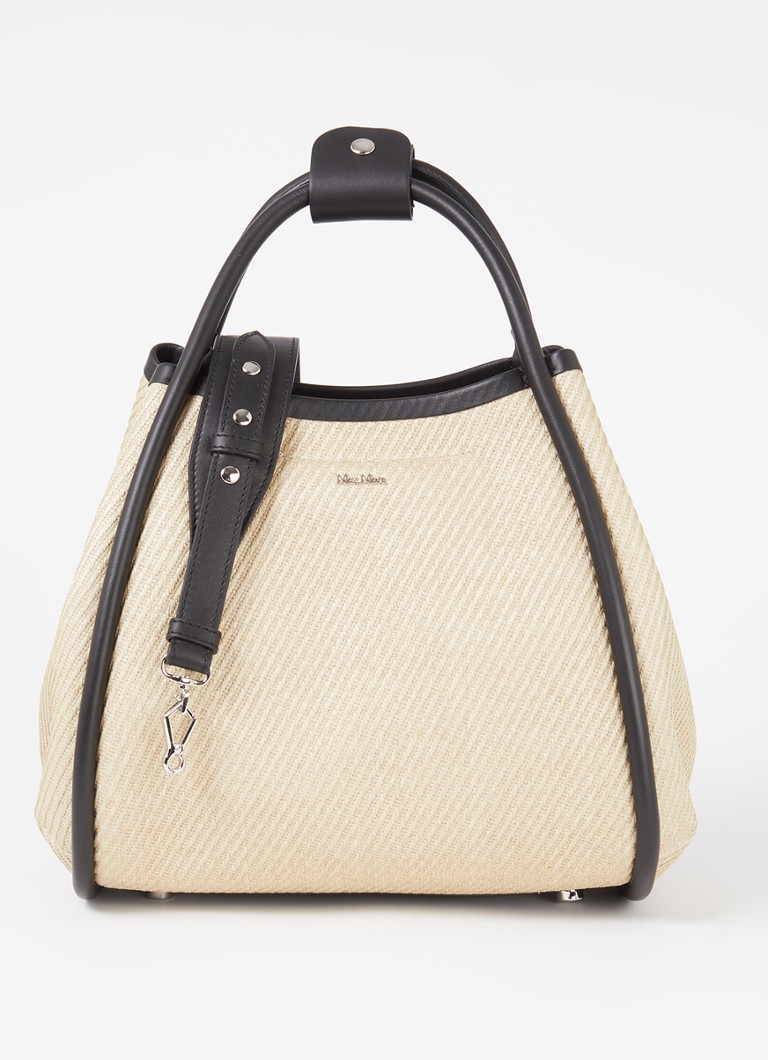 MaxMara - Summermarines handtas met gevlochten detail en afneembare schouderriem - Beige