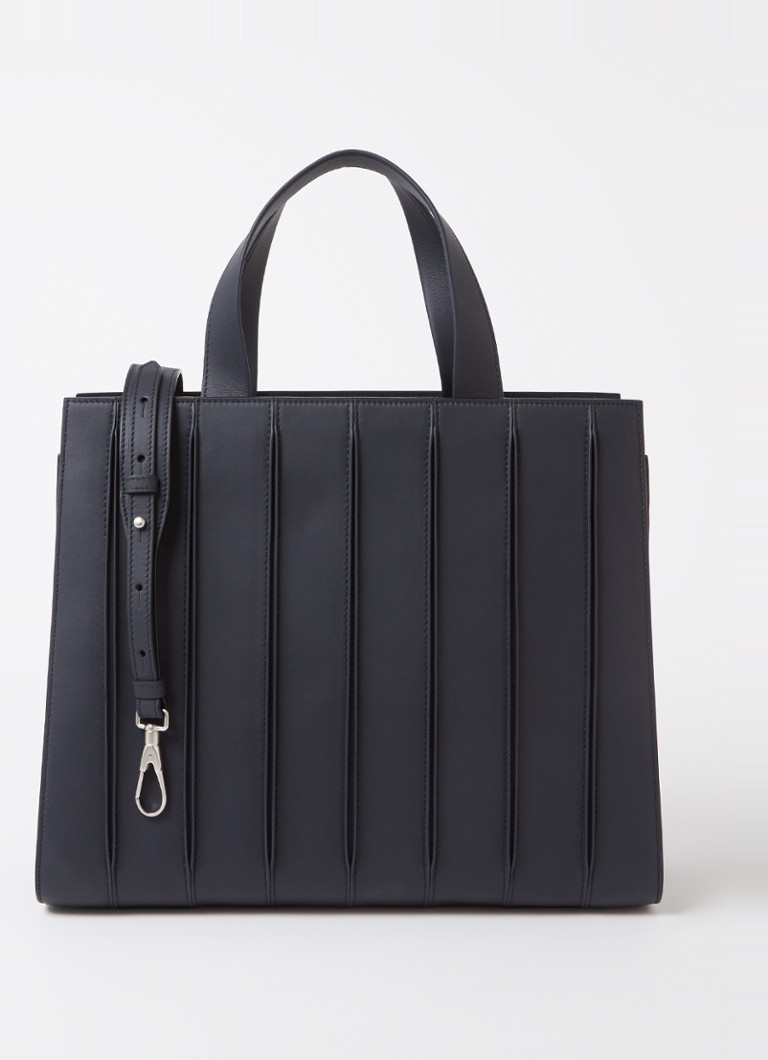 MaxMara - Whitney handtas van kalfsleer - Donkerblauw
