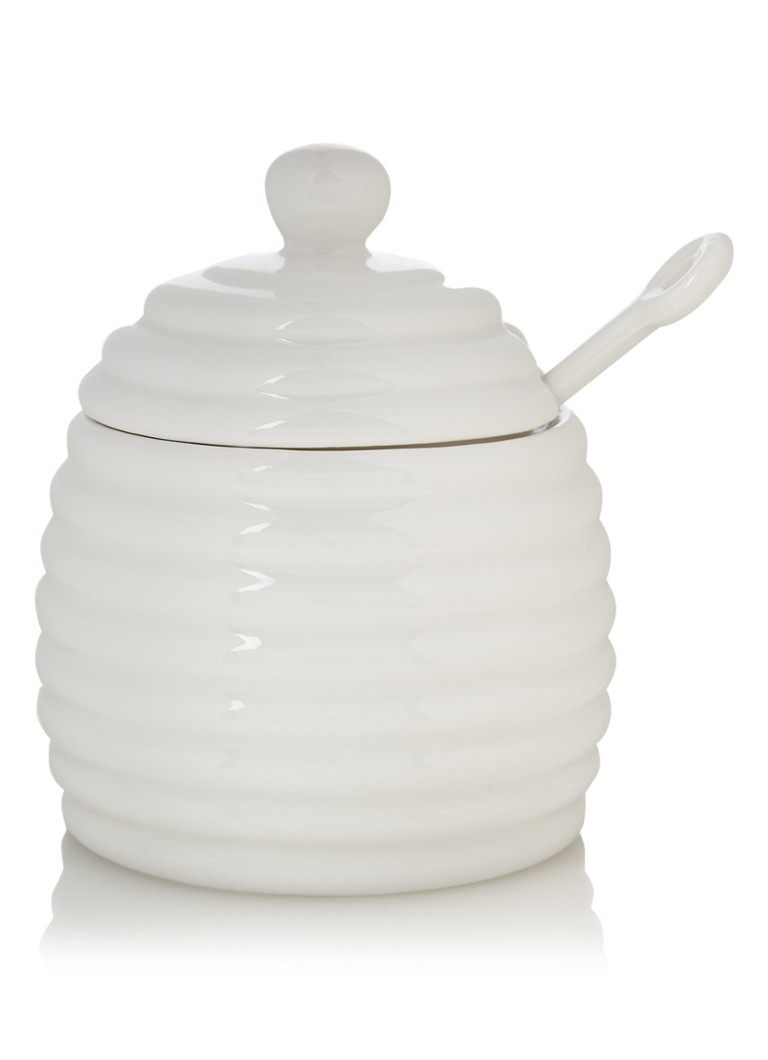 Maxwell & Williams White Basics honingpot met lepel 280 ml • Wit • de