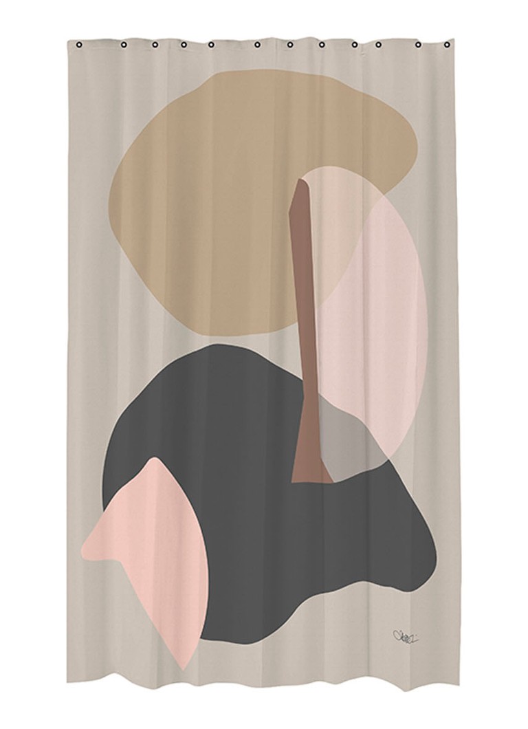 Mette Ditmer Gallery douchegordijn 150 x 200 cm • Creme • de Bijenkorf