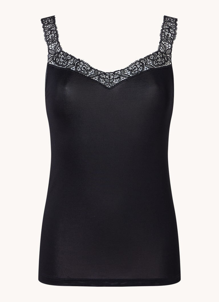 Mey Emotion Elegance singlet met details van kant • Zwart • de Bijenkorf