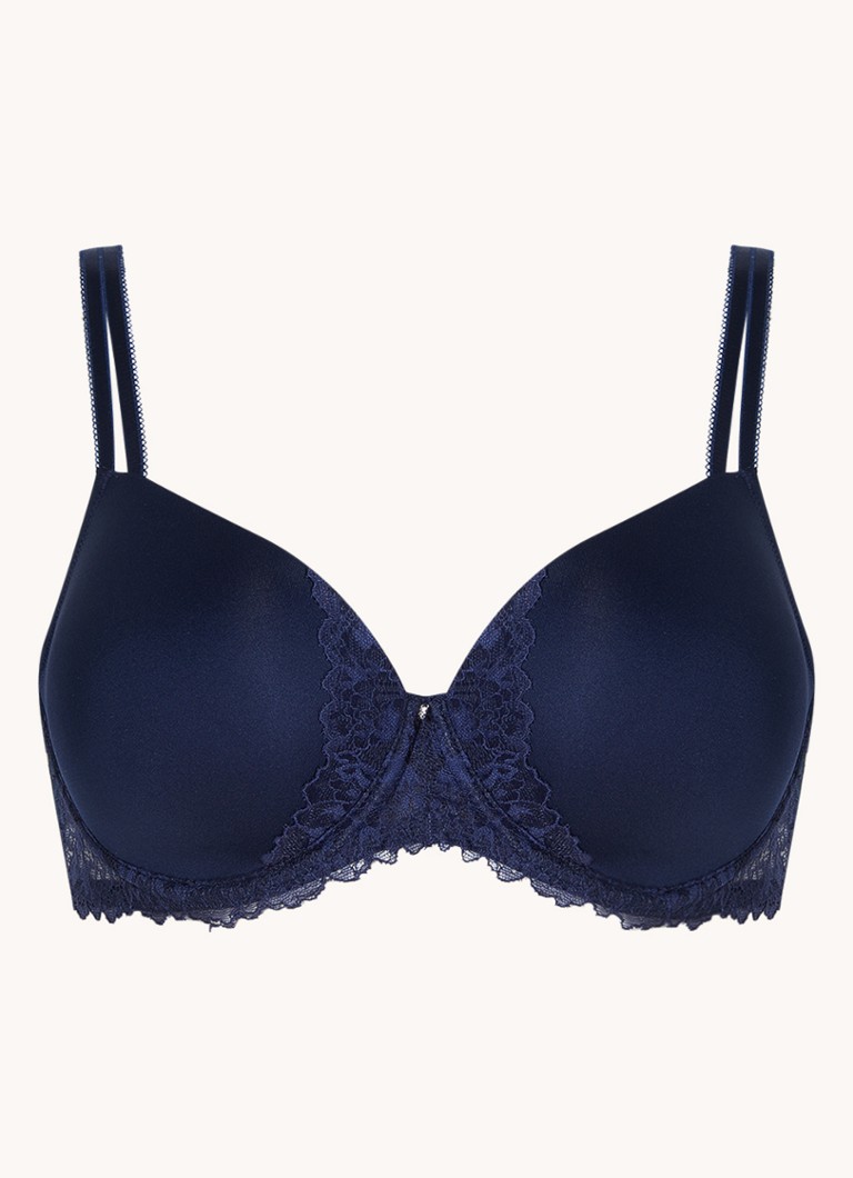 Mey Luxurious voorgevormde bh met beugel en kant • Donkerblauw • de ...