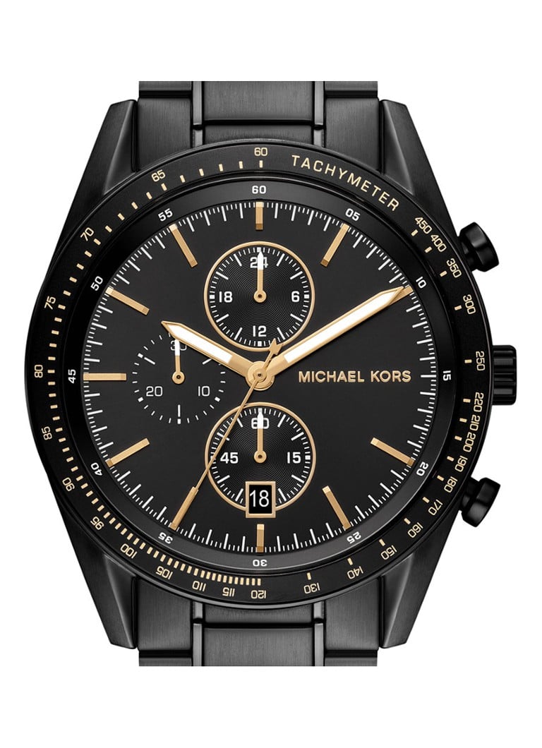 Michael Kors Accelerator horloge Zwart de Bijenkorf • • MK9113