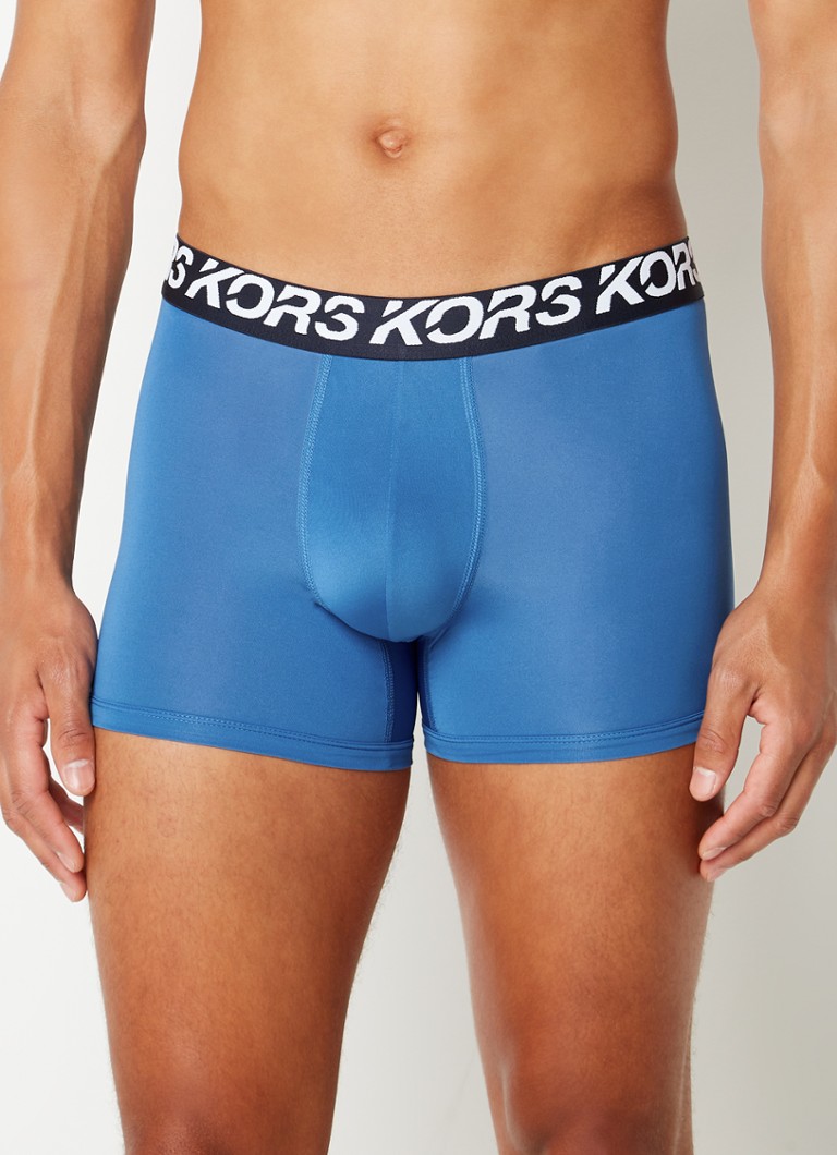 Michael Kors - Boxershorts met logoband in 3-pack - Blauw