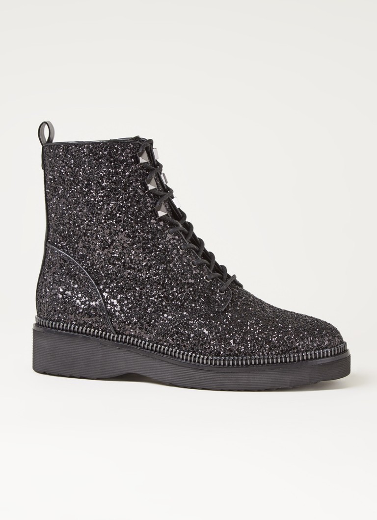 michael michael kors haskell glitter combat boot