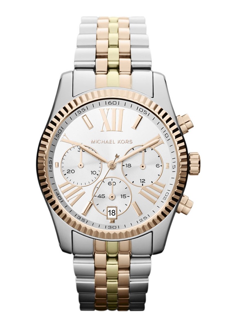 grote Oceaan Dezelfde regeren Michael Kors Horloge Lexington MK5735 • Zilver • de Bijenkorf