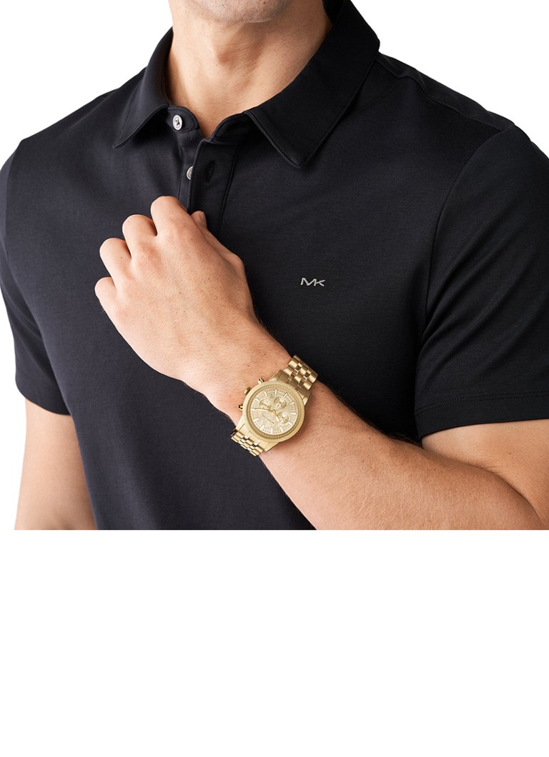 Michael Kors Hutton horloge MK8953 • Goud • de Bijenkorf