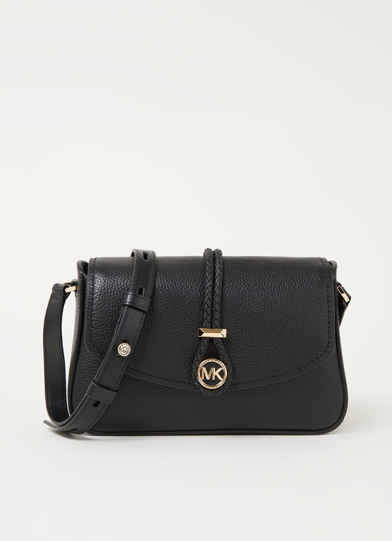 michael michael kors lea medium leather flap messenger bag