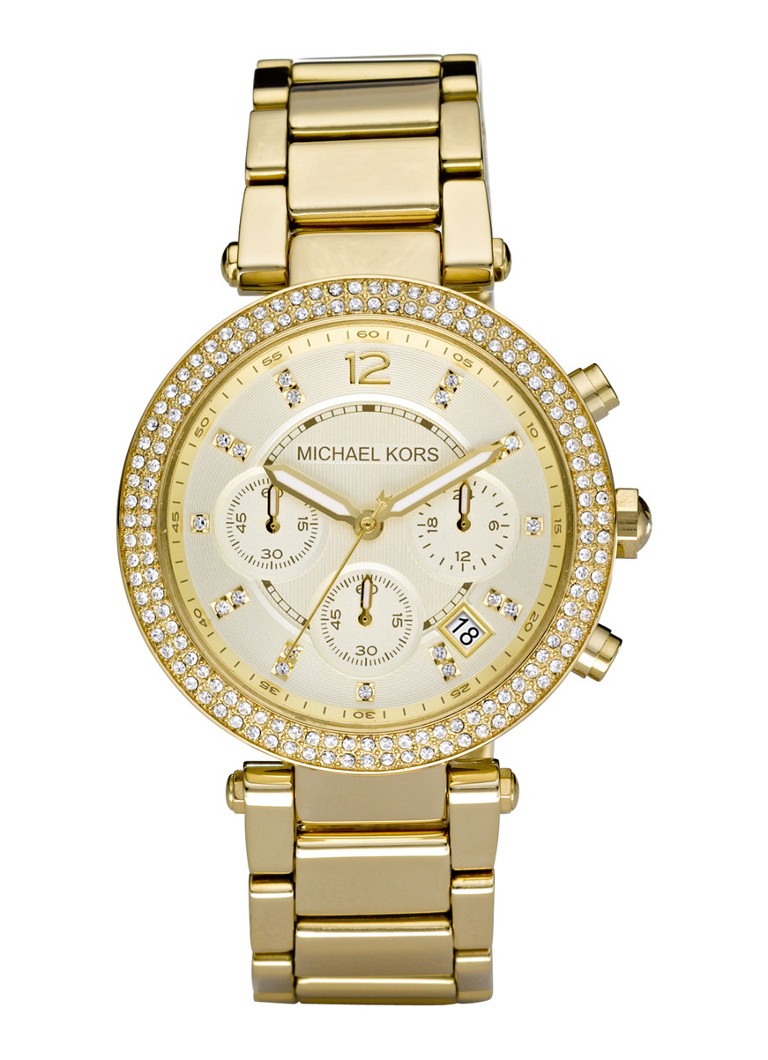 mist Bestuurbaar Broek Michael Kors Parker horloge MK5354 • Goud • de Bijenkorf