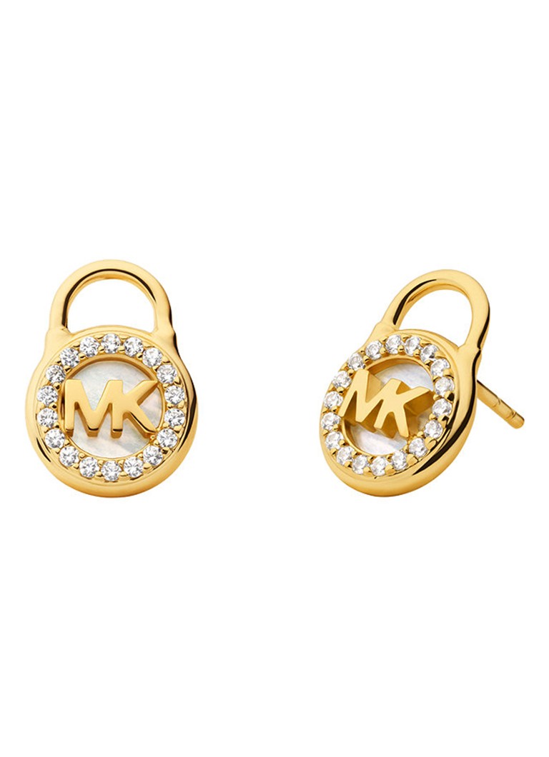 Michael Kors - Premium oorknopjes van sterling zilver met parel MKC1558AH710 - Goud