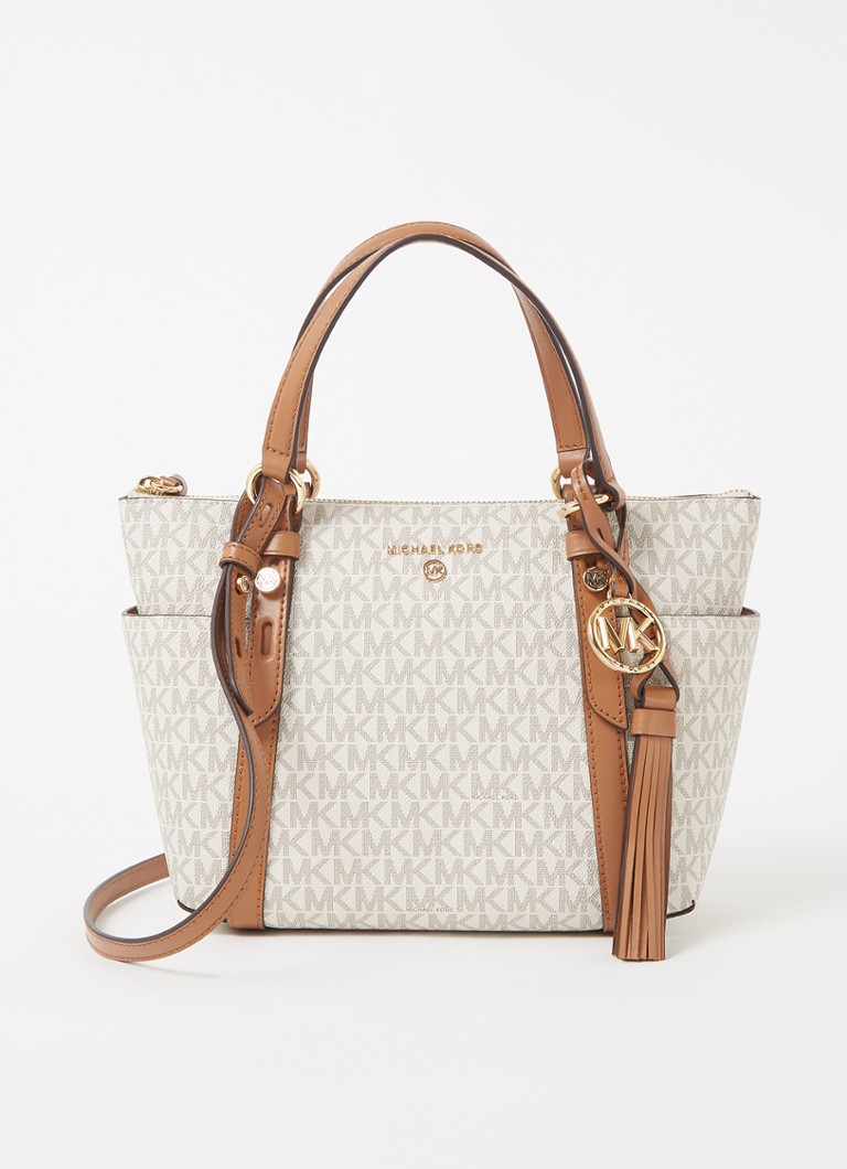 Michael Kors Sullivan Tote Small handtas met logoprint Gebroken wit • de Bijenkorf