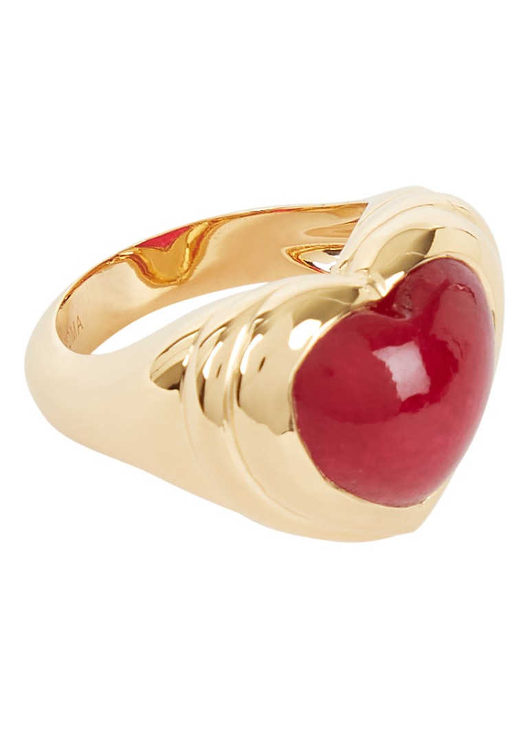 Missoma - Jelly Heart ring verguld - Goud