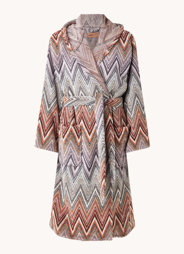 Missoni Home Yari badjas van katoen unisex • Bruin • de Bijenkorf
