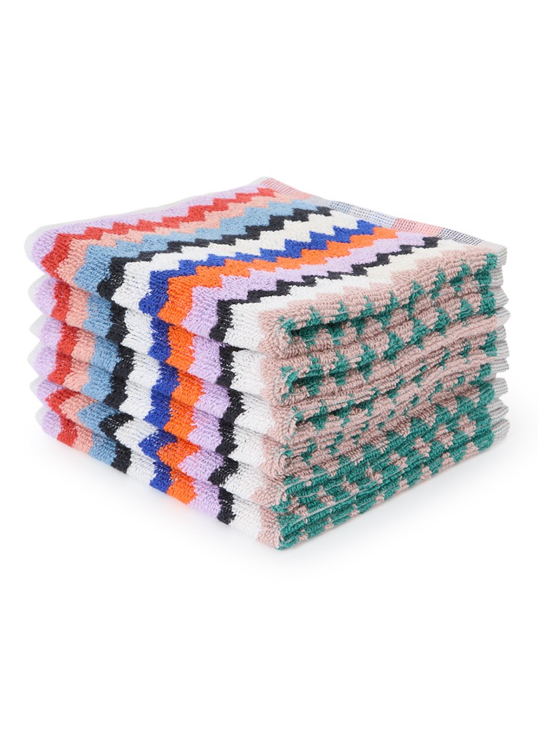 Missoni - Riverbero gastendoek 30 x 30 cm - set van 6 - Multicolor