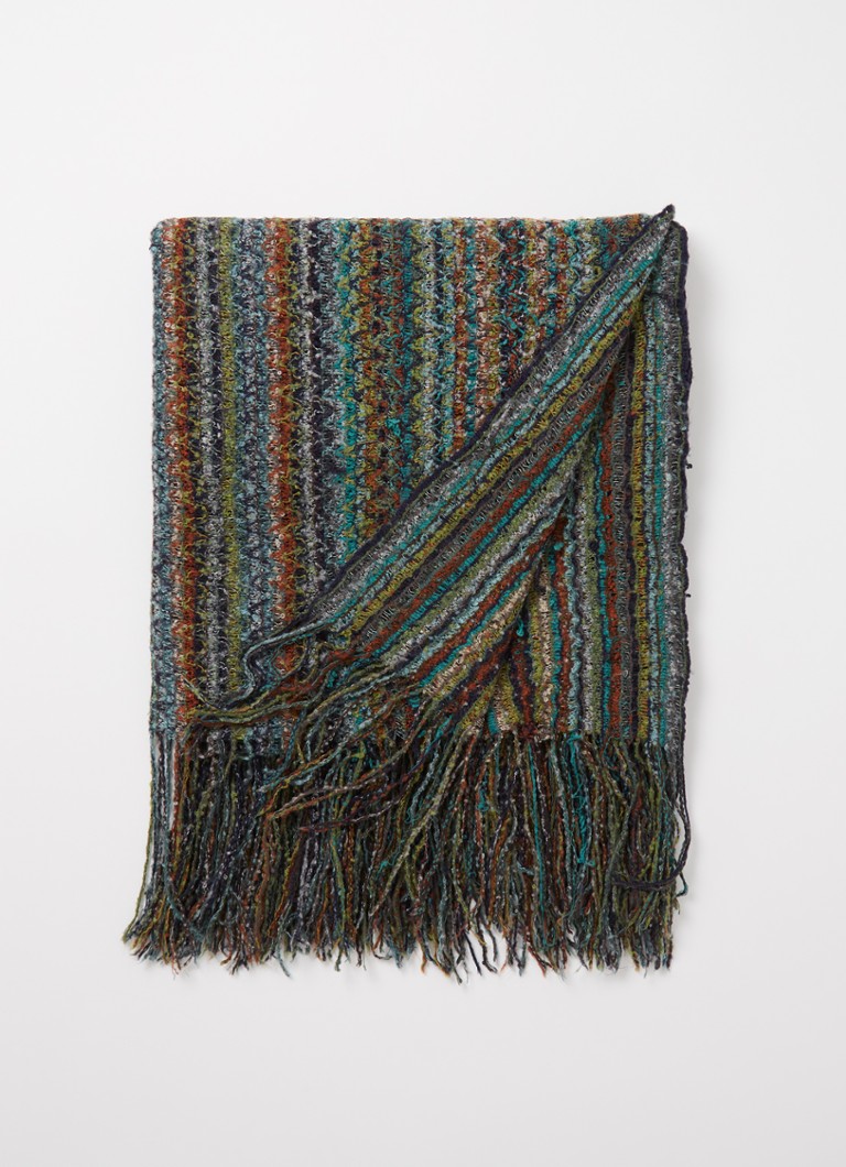 Missoni Vintage sjaal wolblend 170 x Donkergroen • de Bijenkorf