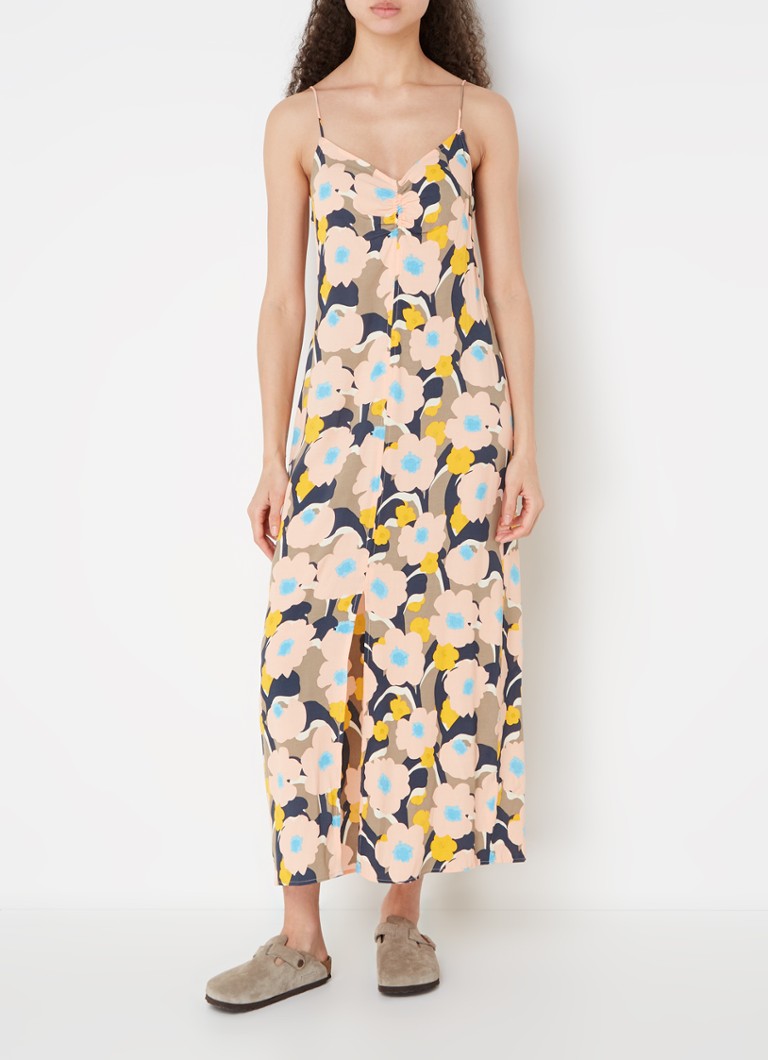 katoenen jurk met spaghettibandjes