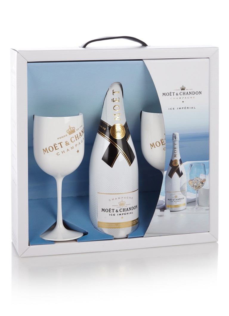 Moët & Chandon Champagne Impérial met 2 glazen in geschenkdoos • de Bijenkorf