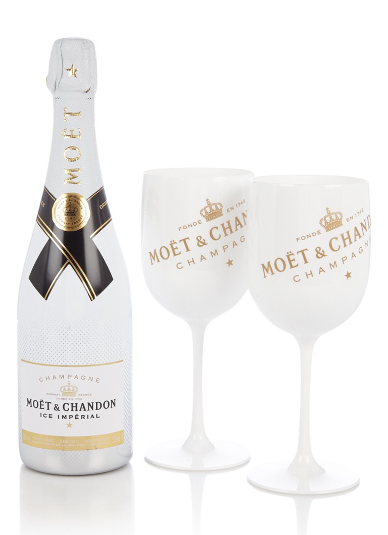 Herdenkings compenseren Interpersoonlijk Moët & Chandon Champagne Ice Impérial met 2 glazen in geschenkdoos • de  Bijenkorf