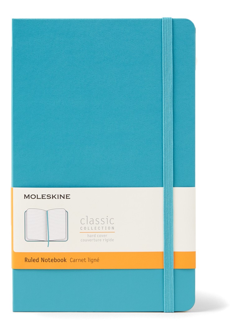Moleskine - Classic L gelinieerd notitieboek - Turquoise