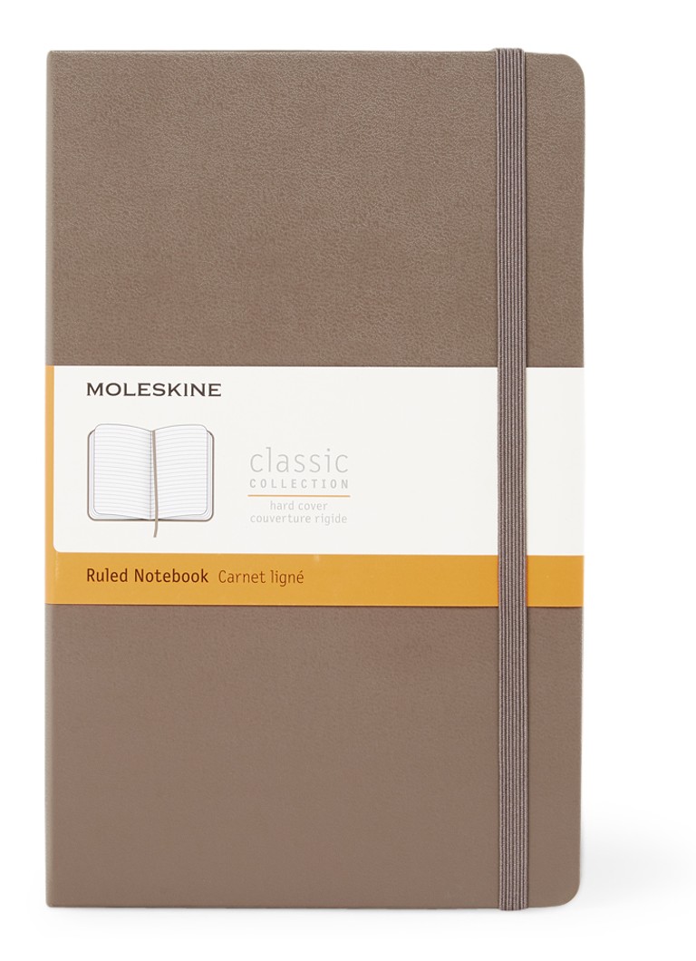 Moleskine - Classic L gelinieerd notitieboek - donkerbeige