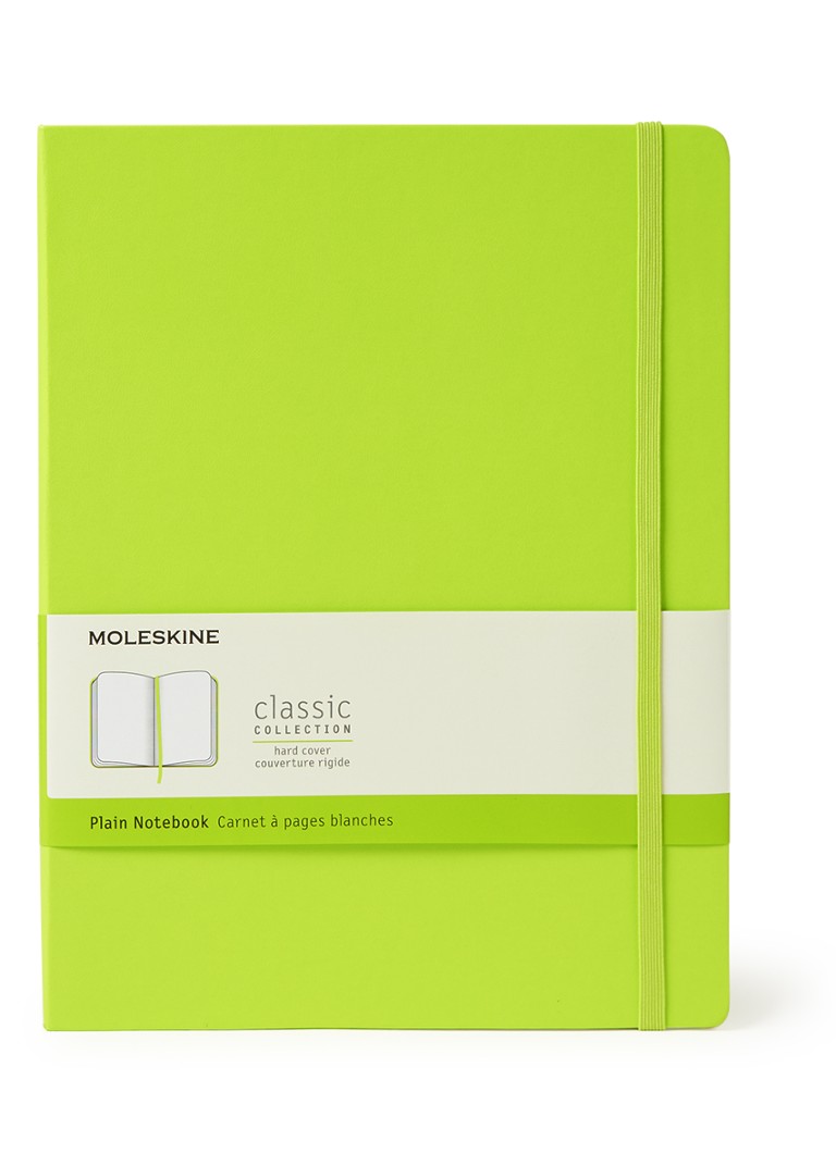 Moleskine - Classic XL blanco notitieboek - Neongroen