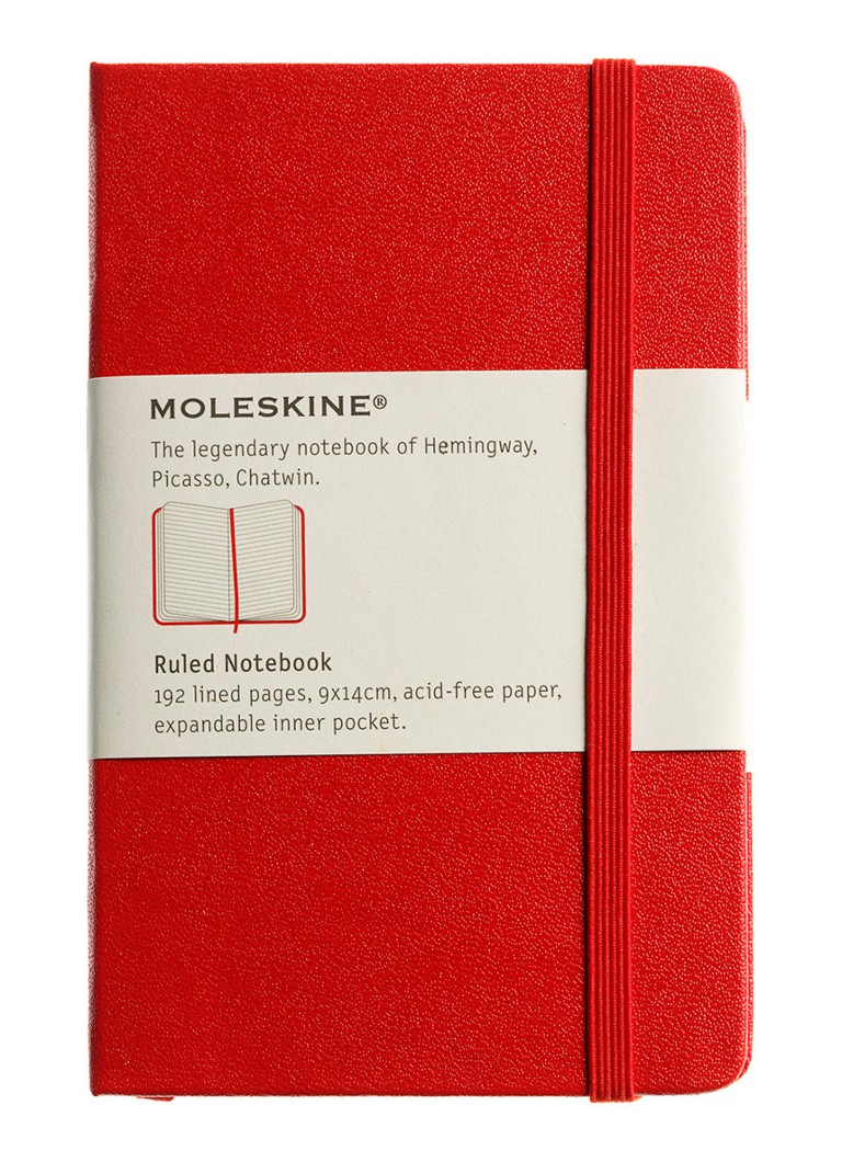 Moleskine - Coloured gelinieerd notitieboek 14 x 9 cm - Rood