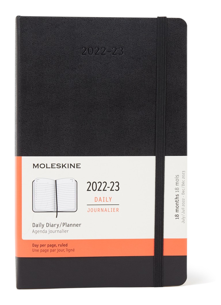 Moleskine Daily agenda 20222023 • Zwart • de Bijenkorf