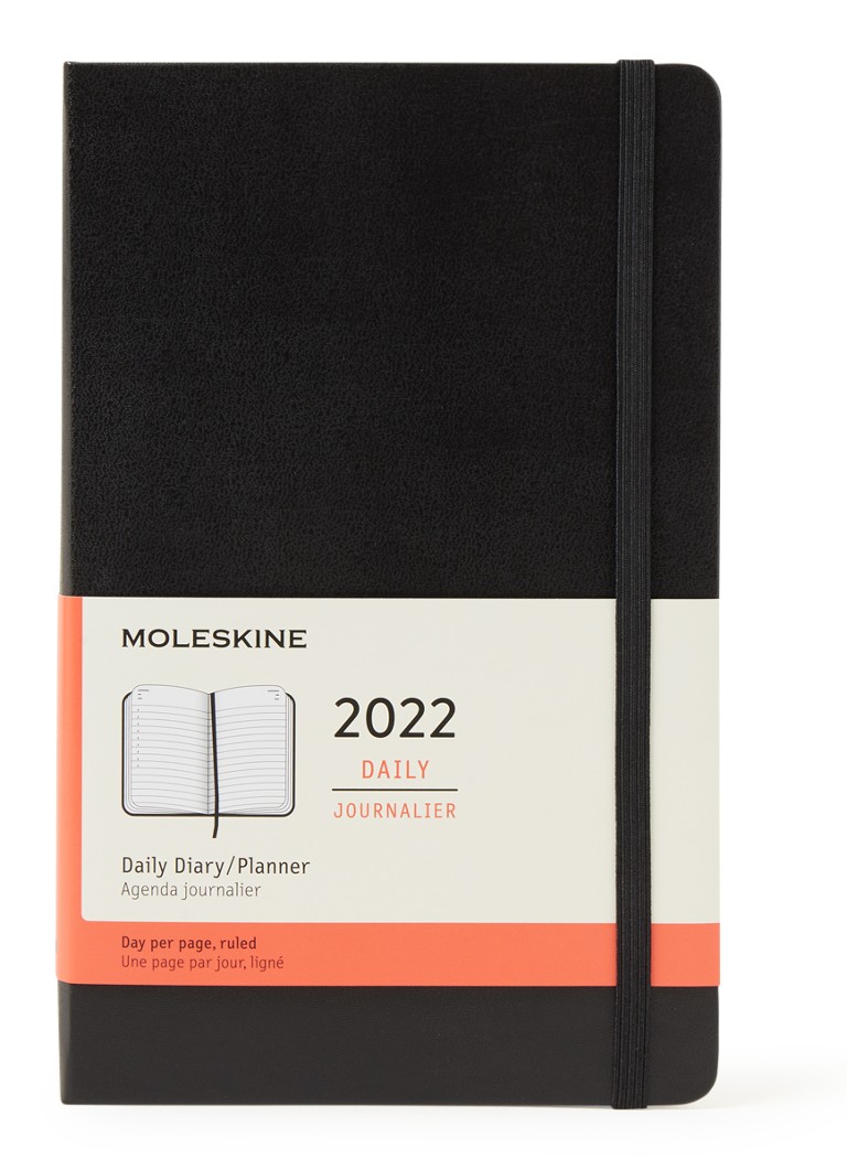 Moleskine Daily agenda 2022 • Zwart • de Bijenkorf