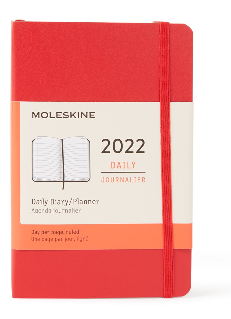 Moleskine Daily agenda 2022 • Rood • de Bijenkorf