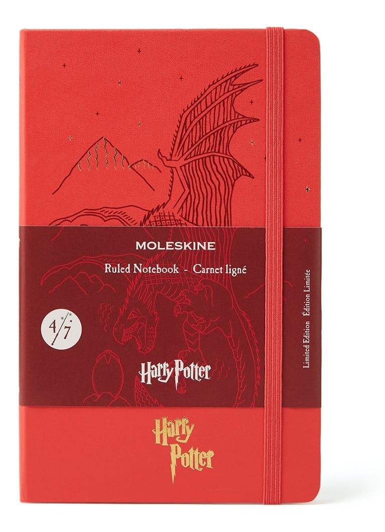 Moleskine - Harry Potter gelinieerd notitieboek 13 x 21 cm - Rood