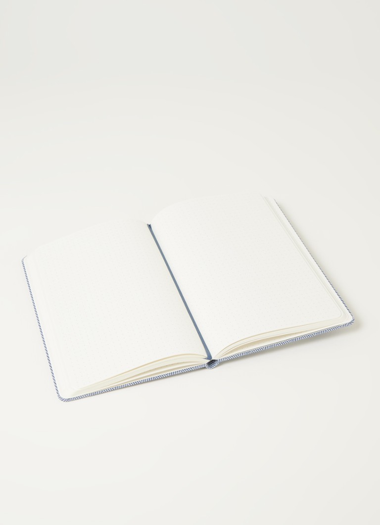Moleskine Large dotted harringbone blue • Donkerblauw • de Bijenkorf