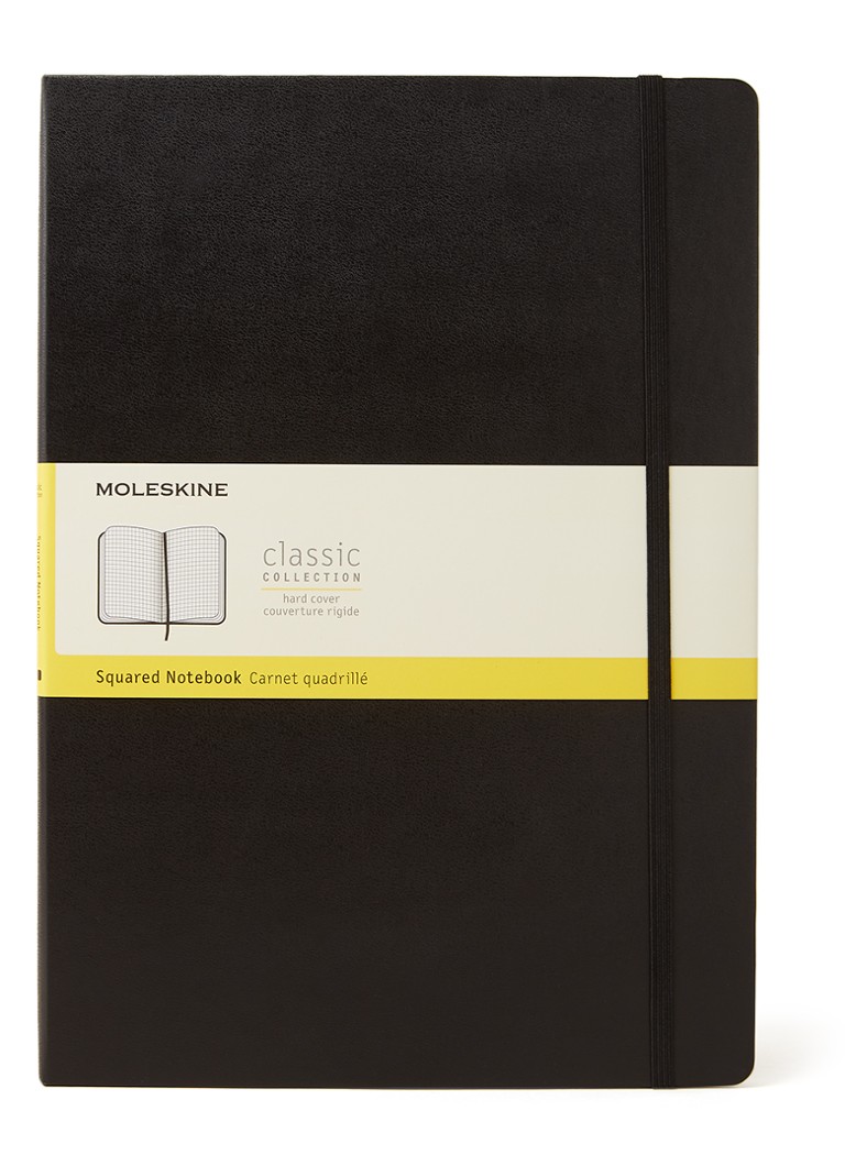 Moleskine Notebook A4 Squared Hard Cover • Zwart • de Bijenkorf