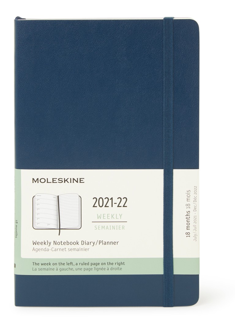 Moleskine Weekagenda 18 maanden 2021/2022 • Donkerblauw • de Bijenkorf