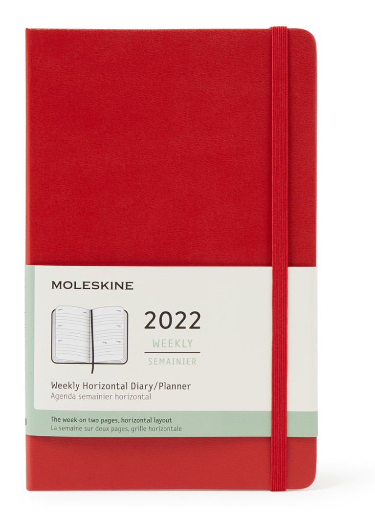 Moleskine Weekagenda 2022 • Rood • de Bijenkorf