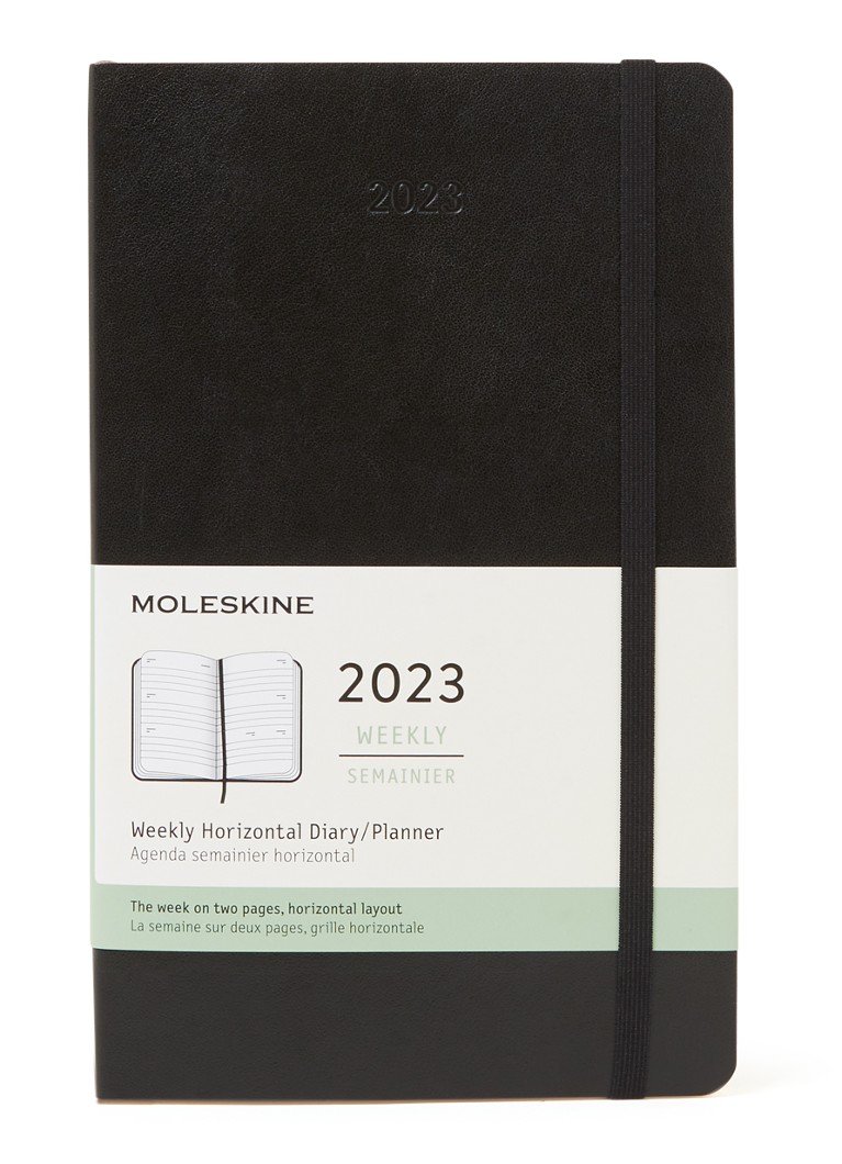 Moleskine Weekly Horizontal agenda 2023 • Zwart • de Bijenkorf