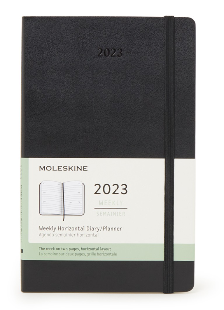 Moleskine Weekly Horizontal agenda 2023 • Zwart • de Bijenkorf